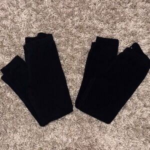 Black FLEECE LINED WARM XS 4/5 Leggings